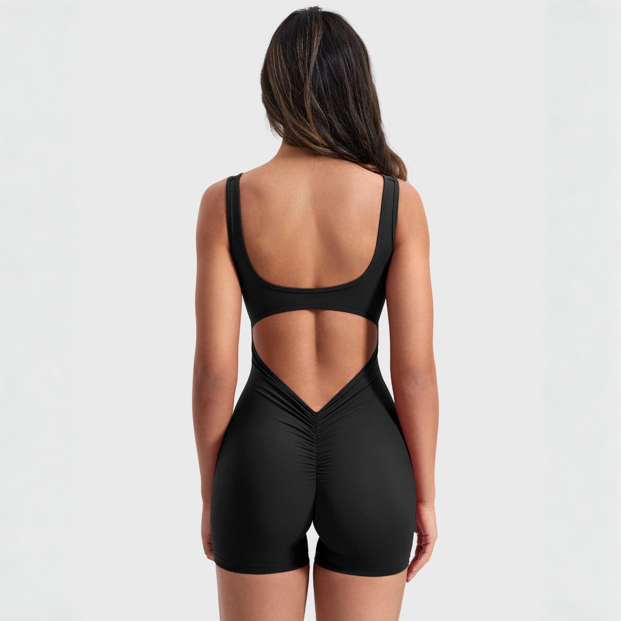 ENTERIZO SHORT, ESPALDA EN V