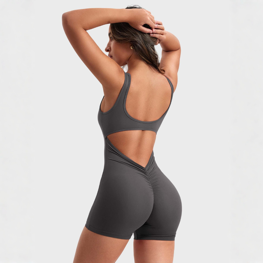 ENTERIZO SHORT, ESPALDA EN V