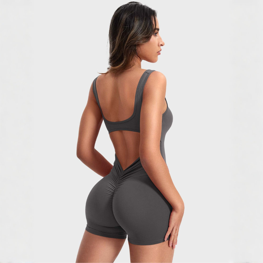 ENTERIZO SHORT, ESPALDA EN V