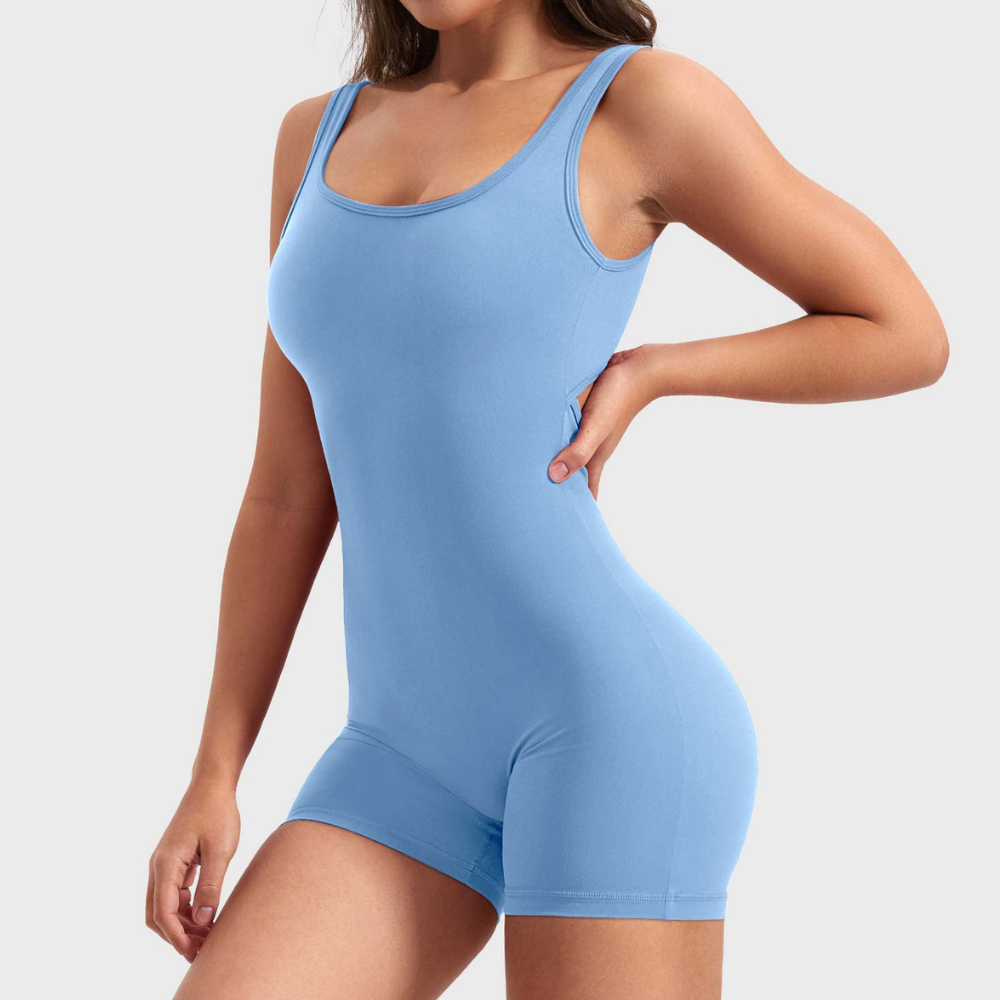 ENTERIZO SHORT, ESPALDA EN V