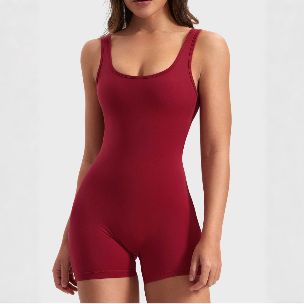 ENTERIZO SHORT, ESPALDA EN V