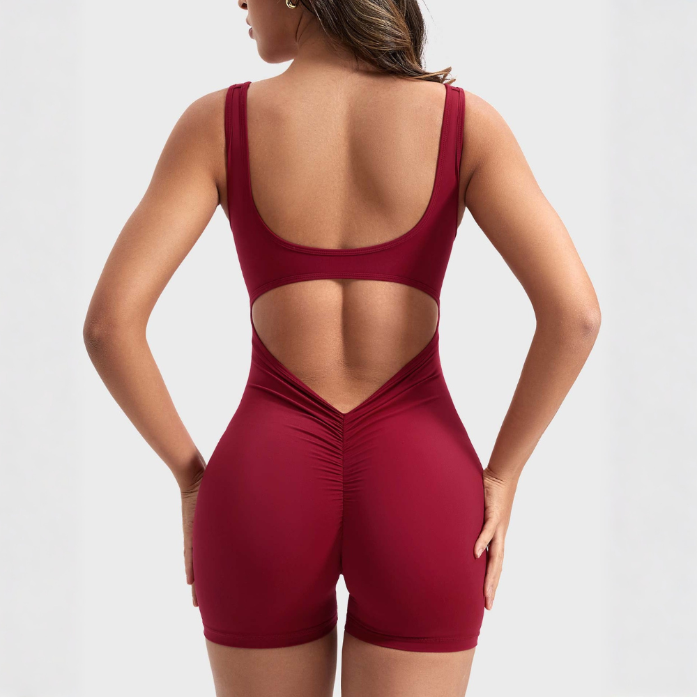 ENTERIZO SHORT, ESPALDA EN V