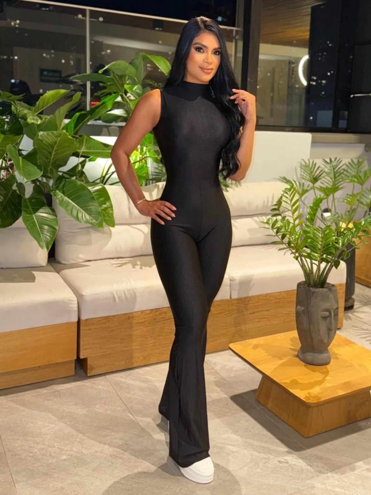 ENTERIZO CUELLO ALTO BOTA ANCHA